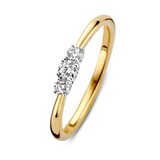 HuisCollectie Huiscollectie Ring 14k geelgoud met 0.24ct H/Si diamant 612022