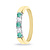 R&C R&C Ring Carole 14k Geelgoud met diamant en smaragd RIN1703-2PW-3SMA
