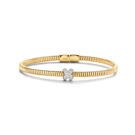 Tirisi Moda TIRISI Armband Amsterdam 18k geelgoud met diamant TB2153D(2T)