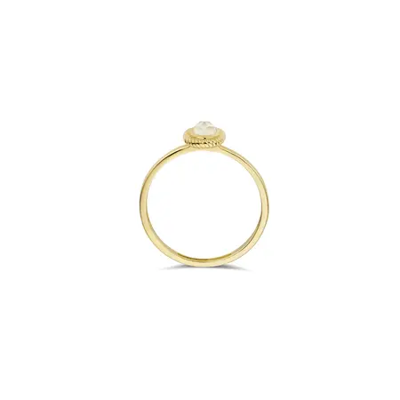 Blush Blush Ring 14k geelgoud met Parelmoer en Kwarts 1239YMQ