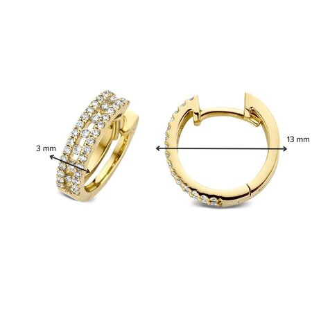 Mrs.Janssen Mrs.Janssen Creolen 14k Geelgoud met 0,28ct. diamant 612104