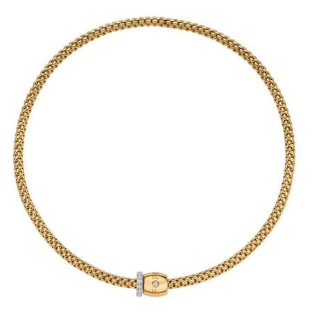 Fope FOPE Collier Flex-It Solo 18k Geelgoud met diamant 62606CX_PB_G_XBX_400