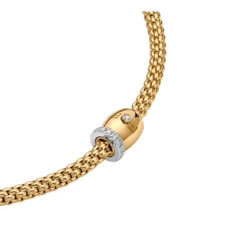 Fope FOPE Flex-It Solo collier 18k geelgoud met diamant 0.47ct 62606C PAVE Y