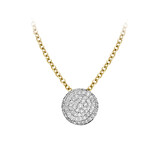 Bigli BIGLI Collier Mini Waves 18k Geelgoud met 0.38ct diamant- 23H64YWdia/45