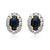 HuisCollectie HuisCollectie Oorstekers 14k bicolor met blauwe Saffier en diamant 612376