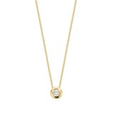 Blush Blush Collier 14k Geelgoud met diamant in een gladomzetting 3114YDI