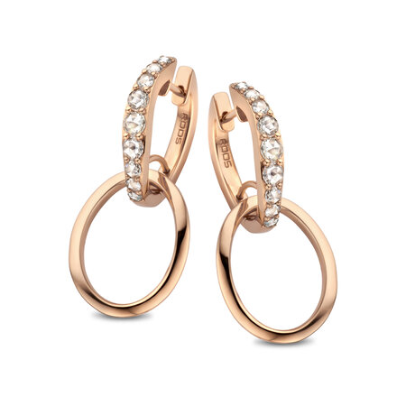 ROOS 1835 ROOS1835 Oorhangers 18k Roségoud met diamant 169E66R18