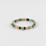 Y&G Y&G Armband 14k geelgoud met Labradoriet, Onyx, Agaat, Maansteen - SP0053