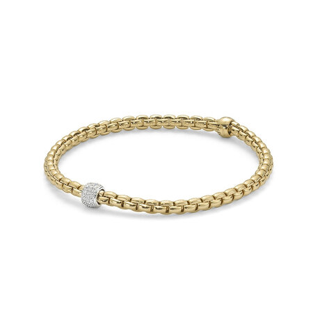 Fope FOPE Armband Flex-it Eka Tiny 18k geelgoud 0,19ct 733B PAVE S