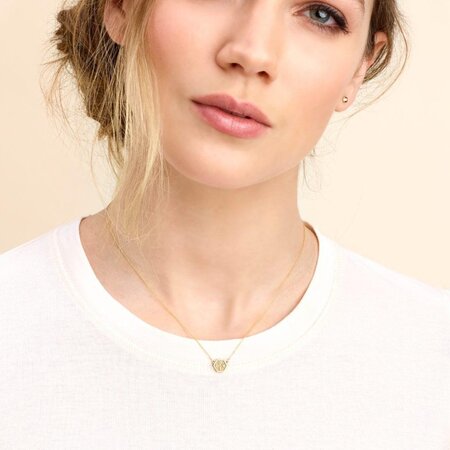 Minitials Minitials Exagoni collier 18k Geelgoud LOVE
