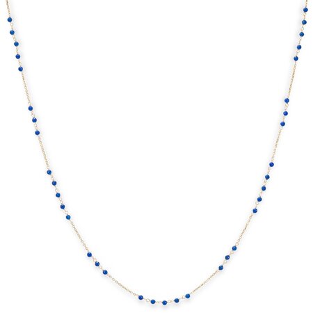 Monzario MONZARIO Collier 14k geelgoud met synthetisch Saffier 1472C