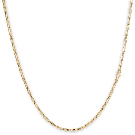 HuisCollectie Monzario Links Collier 14k Geelgoud 2.4mm 79C GEEL