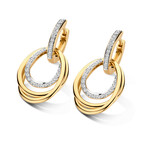 AL CORO AL CORO Oorhangers Serenata 18k Geelgoud met diamant NE919WWG