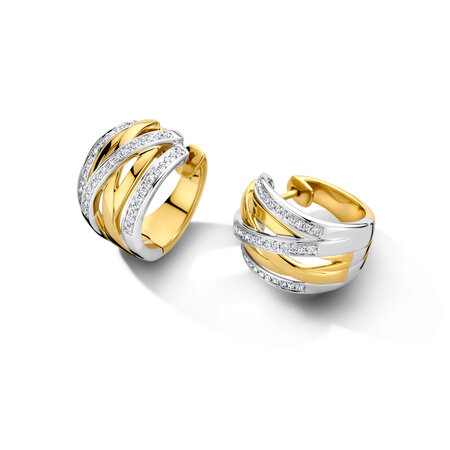 HuisCollectie HuisCollectie Creolen 14k geelgoud met diamant 0.36crt 612106