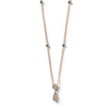 AL CORO AL CORO Collier Palladio 18k Roségoud met Saffier en diamant NC606BDR