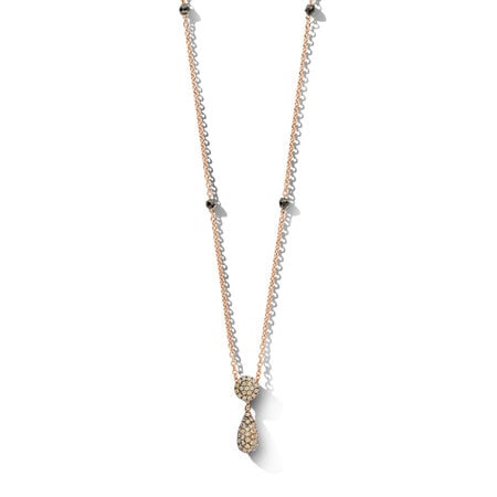 AL CORO AL CORO Collier Palladio 18k Roségoud met Saffier en diamant NC606BDR