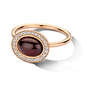 Mrs.Janssen Mrs. Janssen Ring 14k Roségoud met Granaat en Diamant 610549