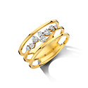 Mrs.Janssen Mrs.Janssen Ring 18k Geelgoud met 0.36ct diamant 612202