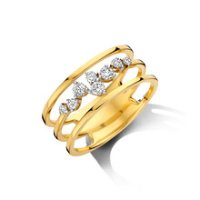 Mrs.Janssen Mrs.Janssen Ring 18k Geelgoud met 0.36ct diamant 612202