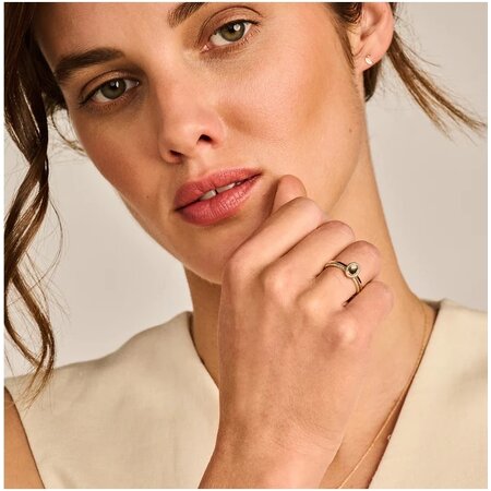 Blush BLUSH Ring 14k geelgoud met Parelmoer en Kwarts 1239YBQ