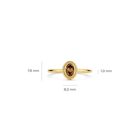 Blush BLUSH Ring 14k geelgoud met Parelmoer en Kwarts 1239YBQ