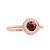 Bron BRON Ring Sushi 18k roségoud met Rhodoliet en diamant 8RR4873RHBR