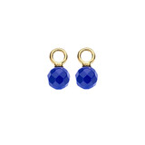 Blush Blush Creoolhangers 14k geelgoud met Lapiz lazuli 9046YLA
