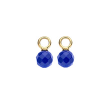 Blush Blush Creoolhangers 14k geelgoud met Lapiz lazuli 9046YLA