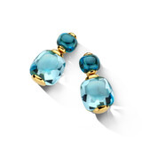 HuisCollectie HuisCollectie Oorhangers 18k Geelgoud met Blauw Topaas 612203