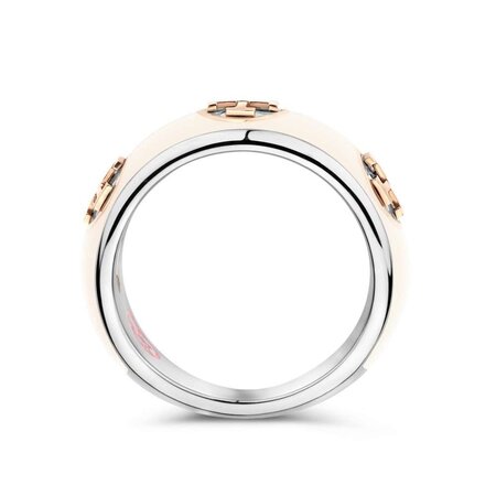 Tirisi Moda TIRISI Moda Iconic Ring bicolor met emaille TM1125NU(2P)