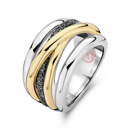 Tirisi Moda TIRISI Moda Palm Beach Ring bicolor met Markasiet TM1128M(2T)