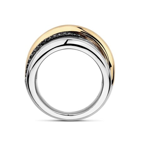Tirisi Moda TIRISI Moda Palm Beach Ring bicolor met Markasiet TM1128M(2T)
