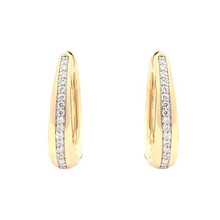 HuisCollectie Monzario Classics Creolen 18k Geelgoud met diamant O1500 GEEL