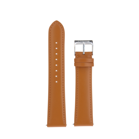 Junghans JUNGHANS horlogeband 21-18mm lederen band Cognac met gesp 420506256