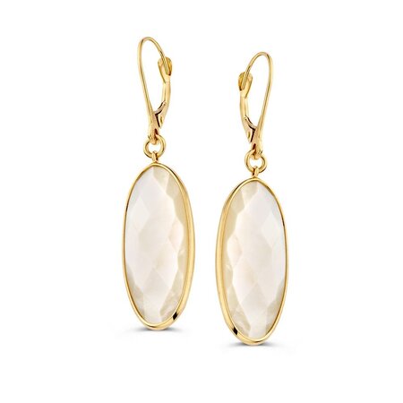 Mrs.Janssen MRS. Janssen Oorhangers 14k geelgoud met Parelmoer 613065