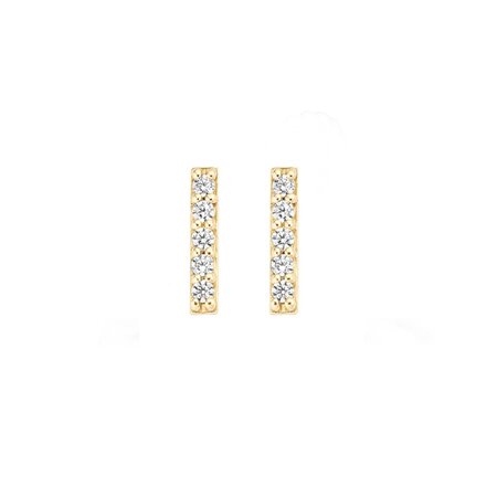 Blush Blush Oorstekers 14k geelgoud met Zirkonia 7196YZI