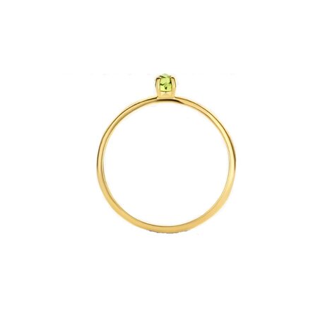 Blush Blush Ring 14k geelgoud met groene Peridot 1204YGP