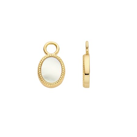 Blush Blush Creoolhangers 14k geelgoud met Parelmoer 9078YMP