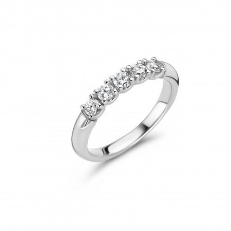 HuisCollectie R&C Ring Signature Alliance 18k witgoud met diamant RIN5105-5-18WG-HSI