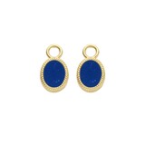 Blush Blush Creoolhangers 14k geelgoud met Lapis Lazuli 9078YLA