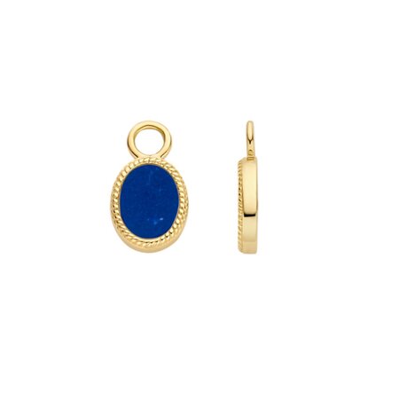 Blush Blush Creoolhangers 14k geelgoud met Lapis Lazuli 9078YLA