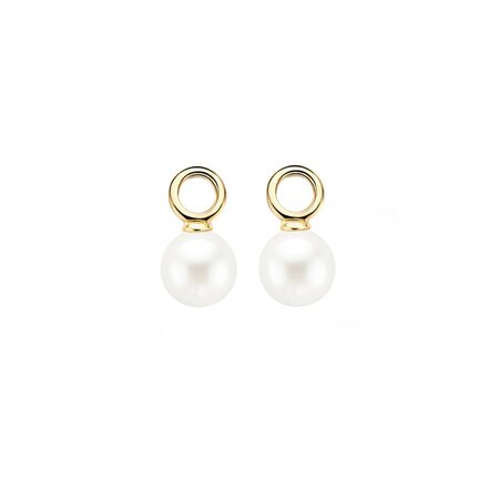 Blush Blush Oorbedels 14k geelgoud met imitatie parel 9046YPW