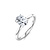 Mrs.Janssen MRS. JANSSEN Ring 14k witgoud met 0.30crt ovale diamant 610803