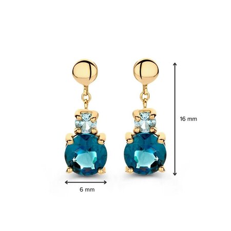 Mrs.Janssen Mrs. Janssen Oorstekers 14k geelgoud met Topaas 613290