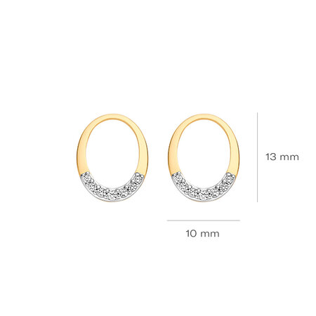 Blush Blush Creoolhangers 14k bicolor met zirkonia 9053YZI