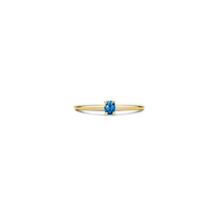 Blush Blush Ring 14k geelgoud met London Blue Topaas 1204YLB