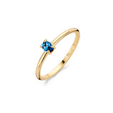 Blush Blush Ring 14k geelgoud met London Blue Topaas 1204YLB