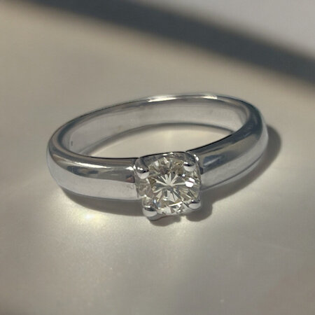 HuisCollectie HuisCollectie Ring 14k witgoud met 0.52ct diamant 613364