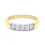 R&C R&C Ring Carole 14k Geelgoud met 0.25ct P/W diamant RIN1705-5-PW-BIC-55