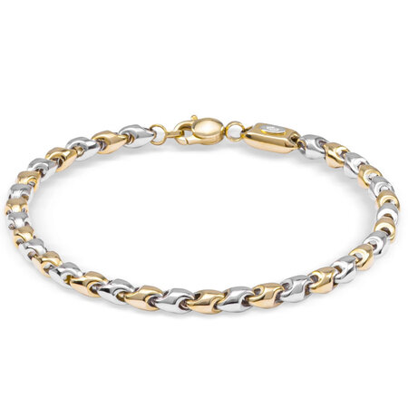 HuisCollectie Monzario Links Armband 14k Bicolor goud 838A BIC